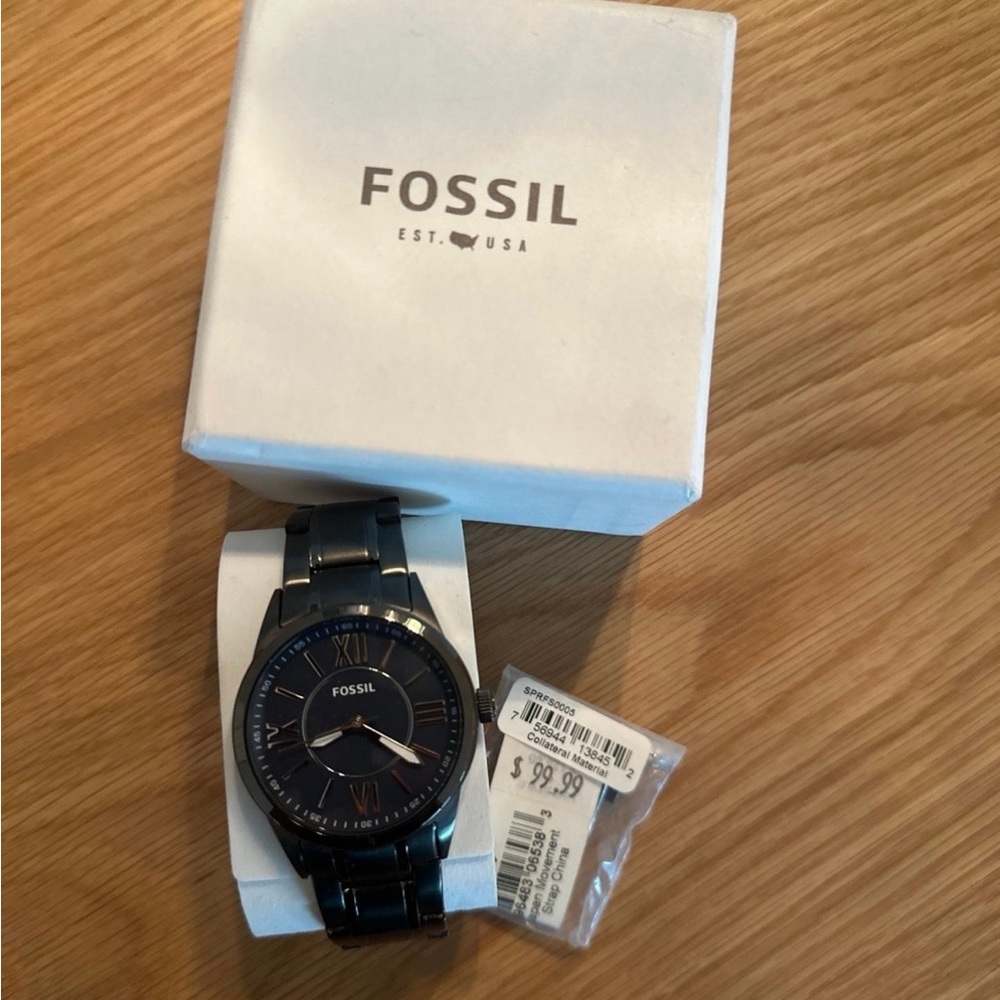 Fossil Dark Blue and Black Men's Watch